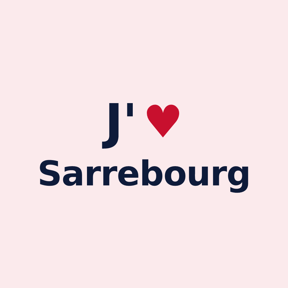 Magnet personnalisé Sarrebourg — design J'aime Sarrebourg
