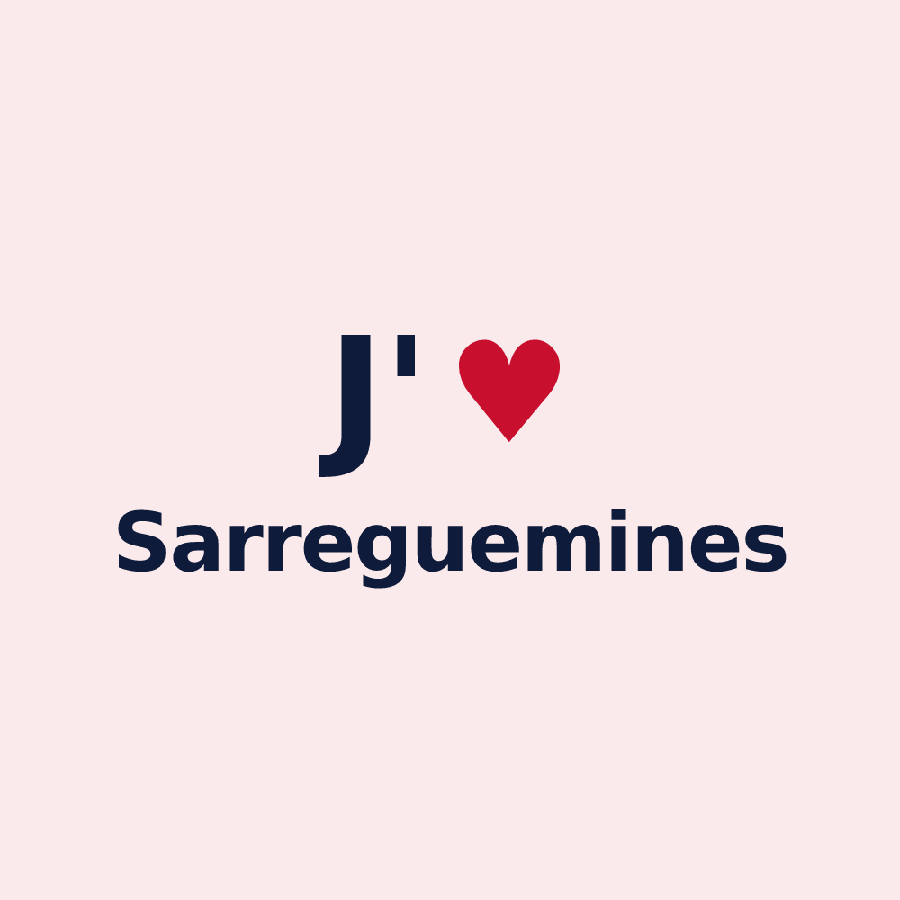 Magnet personnalisé Sarreguemines — design J'aime Sarreguemines