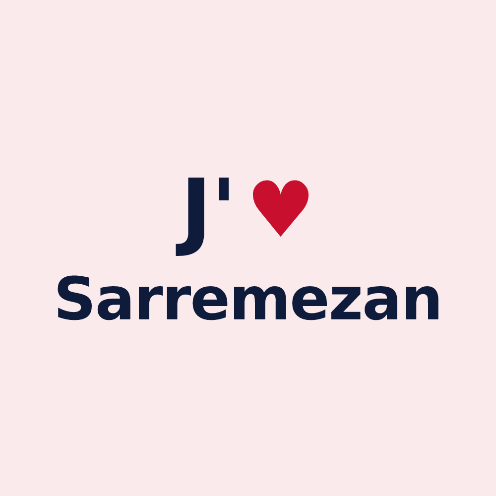 Magnet personnalisé Sarremezan — design J'aime Sarremezan