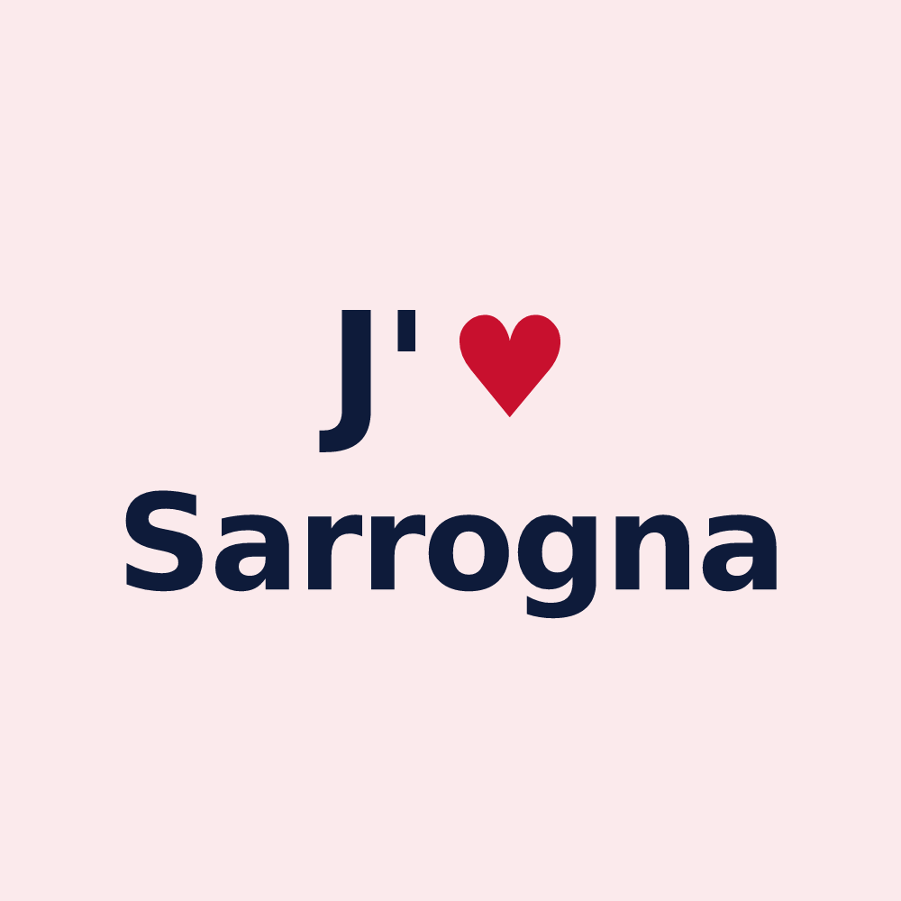 Magnet personnalisé Sarrogna — design J'aime Sarrogna