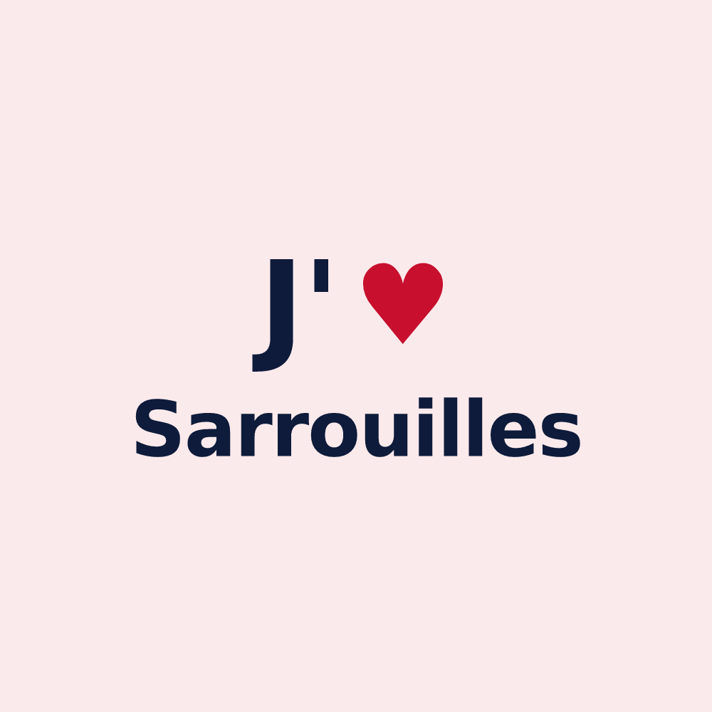 Magnet personnalisé Sarrouilles — design J'aime Sarrouilles