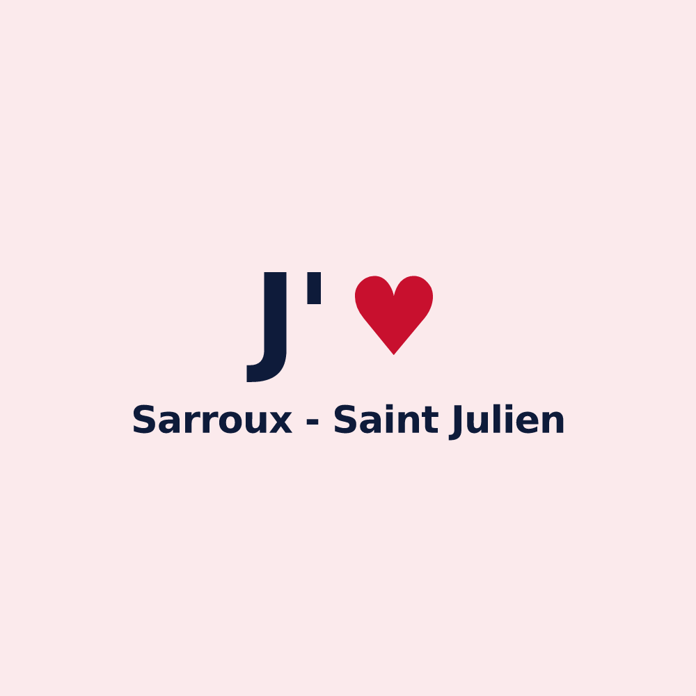 Magnet personnalisé Sarroux - Saint Julien — design J'aime Sarroux - Saint Julien