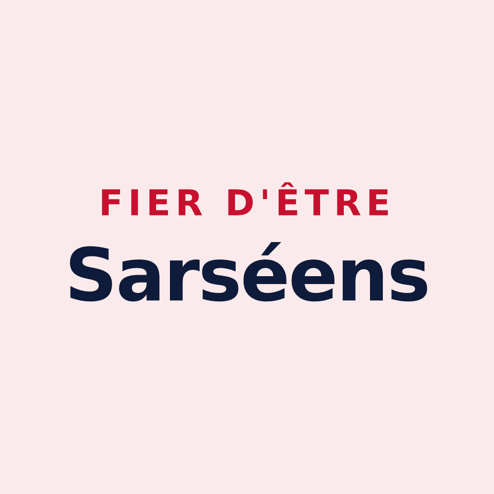 Magnet « Fier d'être Sarséens » — design pour Sars-Poteries
