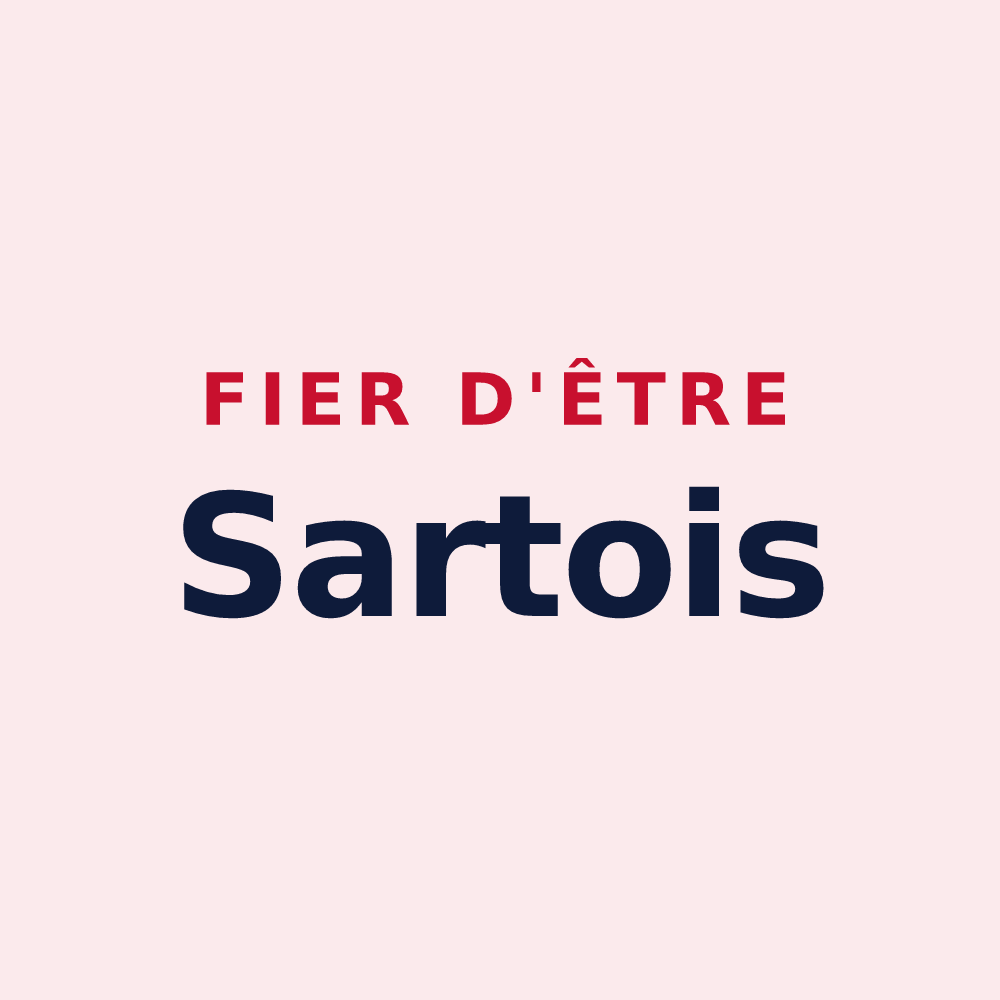 Magnet « Fier d'être Sartois » — design pour Sartes