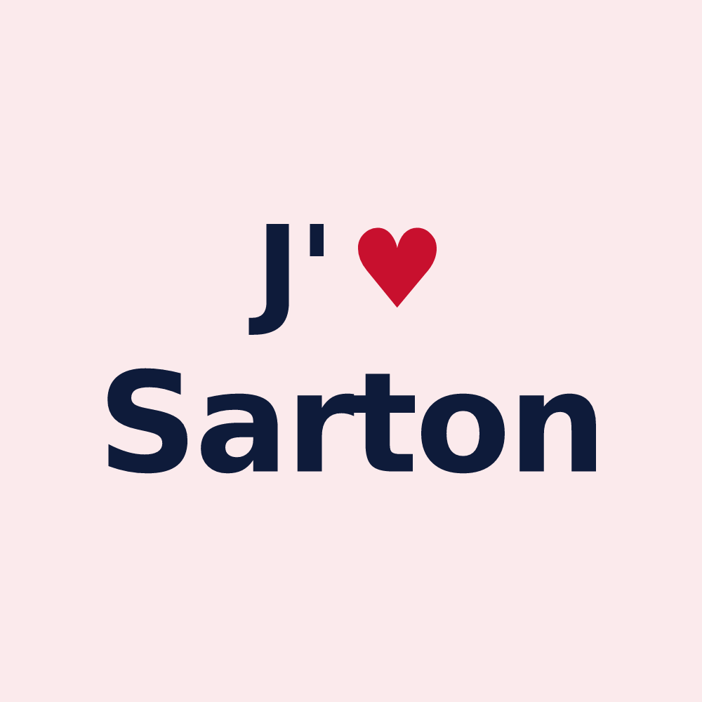 Magnet personnalisé Sarton — design J'aime Sarton
