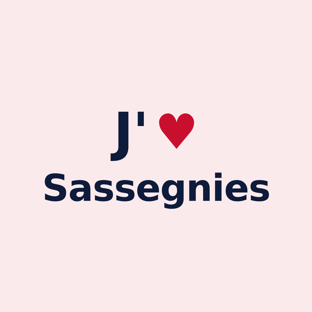 Magnet personnalisé Sassegnies — design J'aime Sassegnies