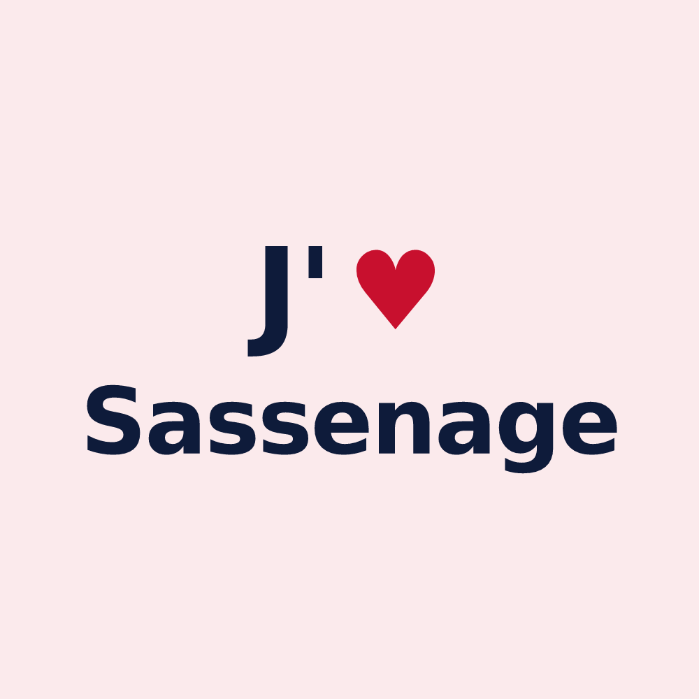 Magnet personnalisé Sassenage — design J'aime Sassenage