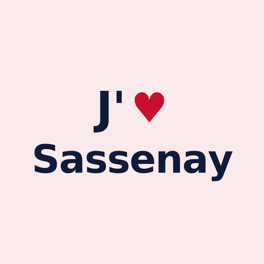 Magnet personnalisé Sassenay — design J'aime Sassenay