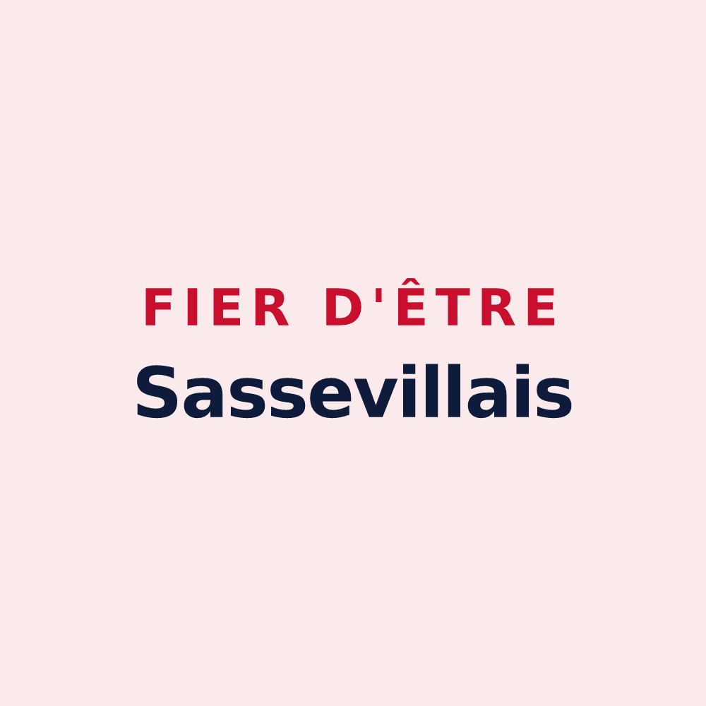 Magnet « Fier d'être Sassevillais » — design pour Sasseville