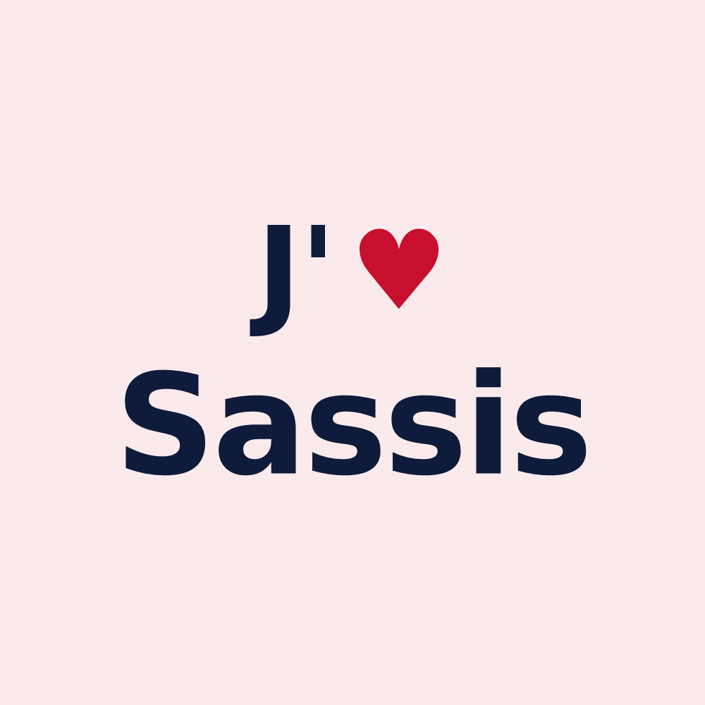 Magnet personnalisé Sassis — design J'aime Sassis