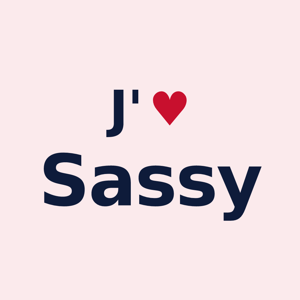 Magnet personnalisé Sassy — design J'aime Sassy