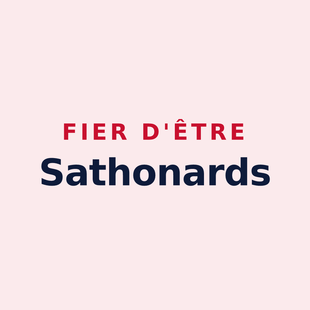 Magnet « Fier d'être Sathonards » — design pour Sathonay-Village