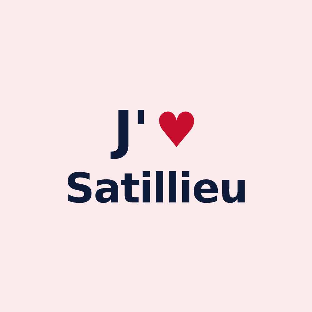 Magnet personnalisé Satillieu — design « J'aime Satillieu » imprimé sur le magnet