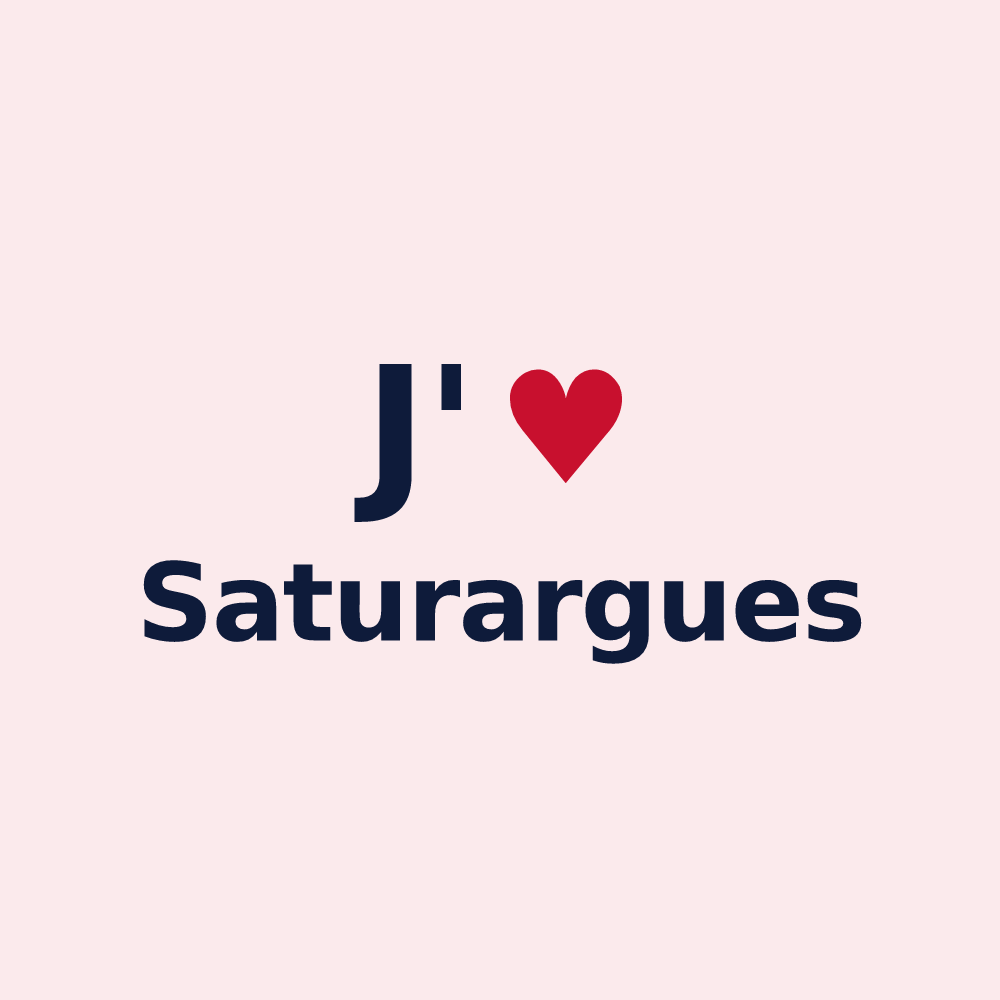 Magnet personnalisé Saturargues — design J'aime Saturargues