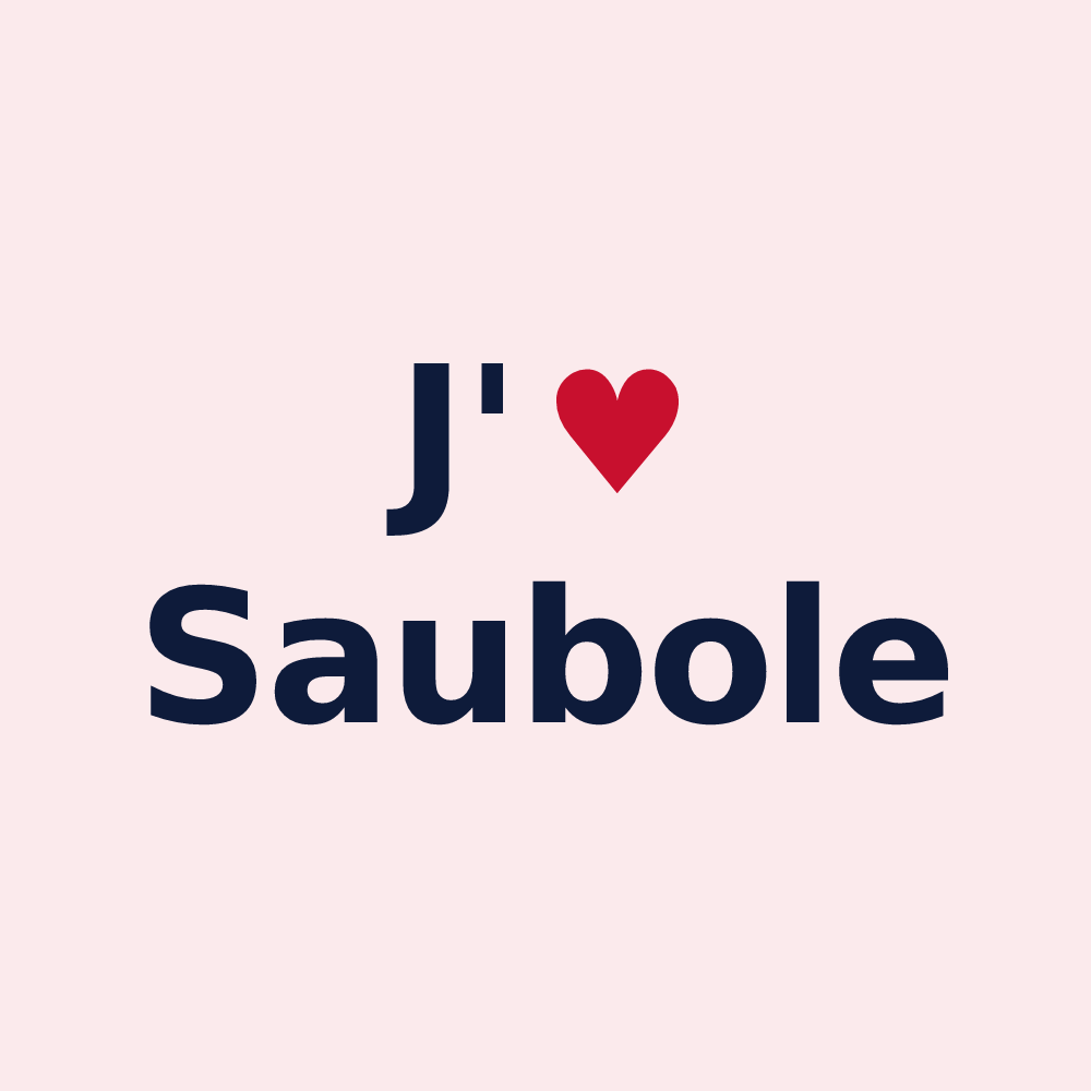 Magnet personnalisé Saubole — design J'aime Saubole