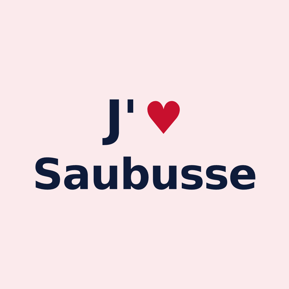 Magnet personnalisé Saubusse — design J'aime Saubusse
