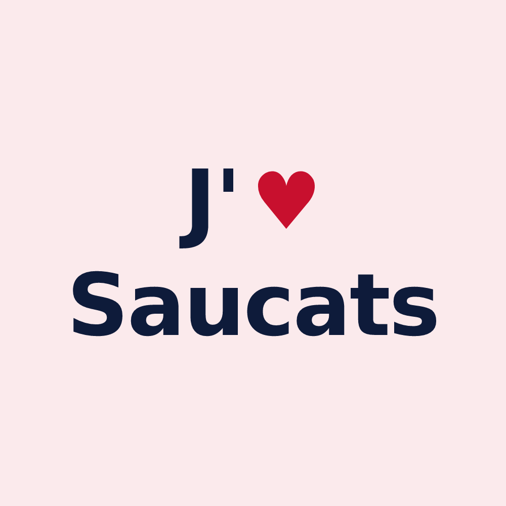 Magnet personnalisé Saucats — design J'aime Saucats
