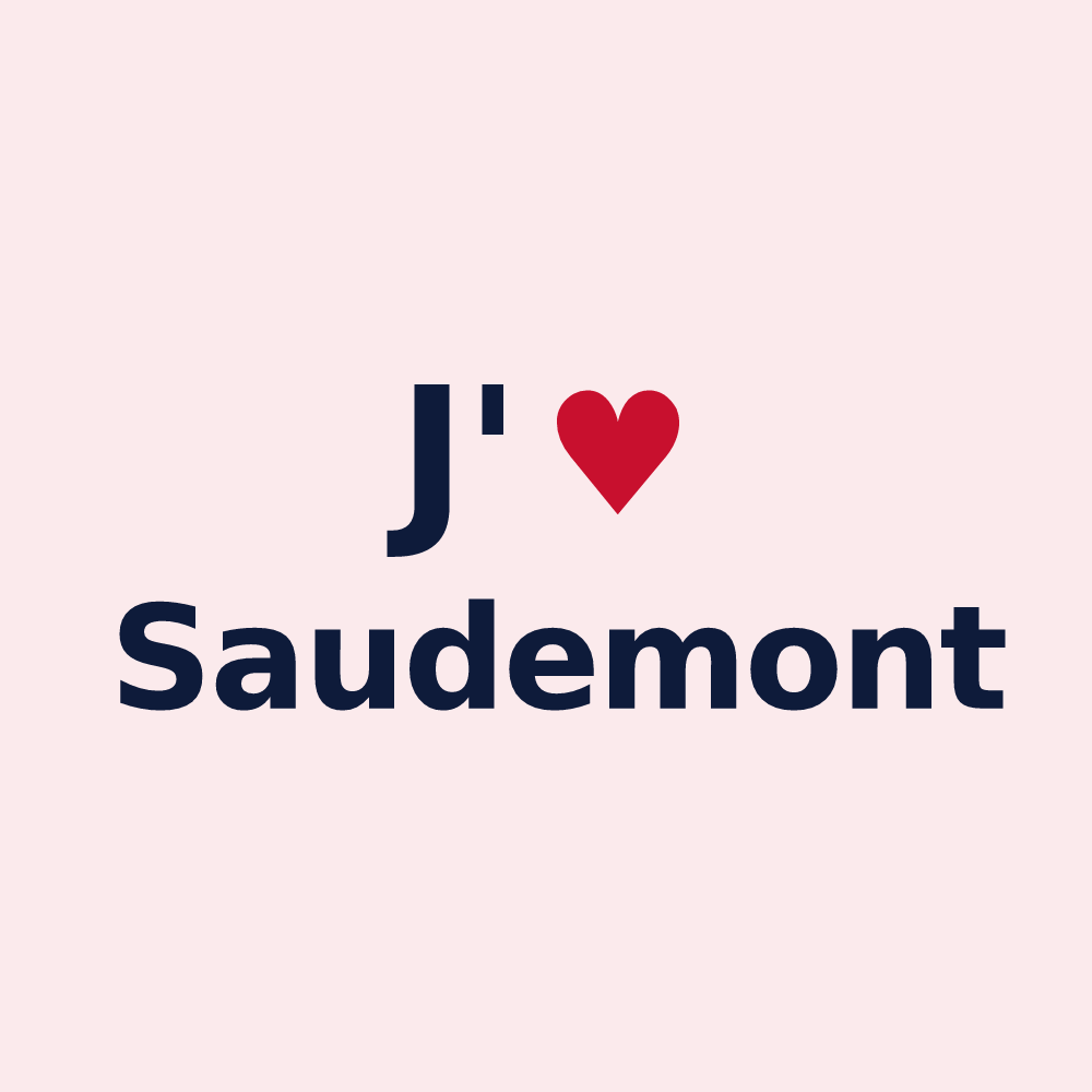 Magnet personnalisé Saudemont — design J'aime Saudemont