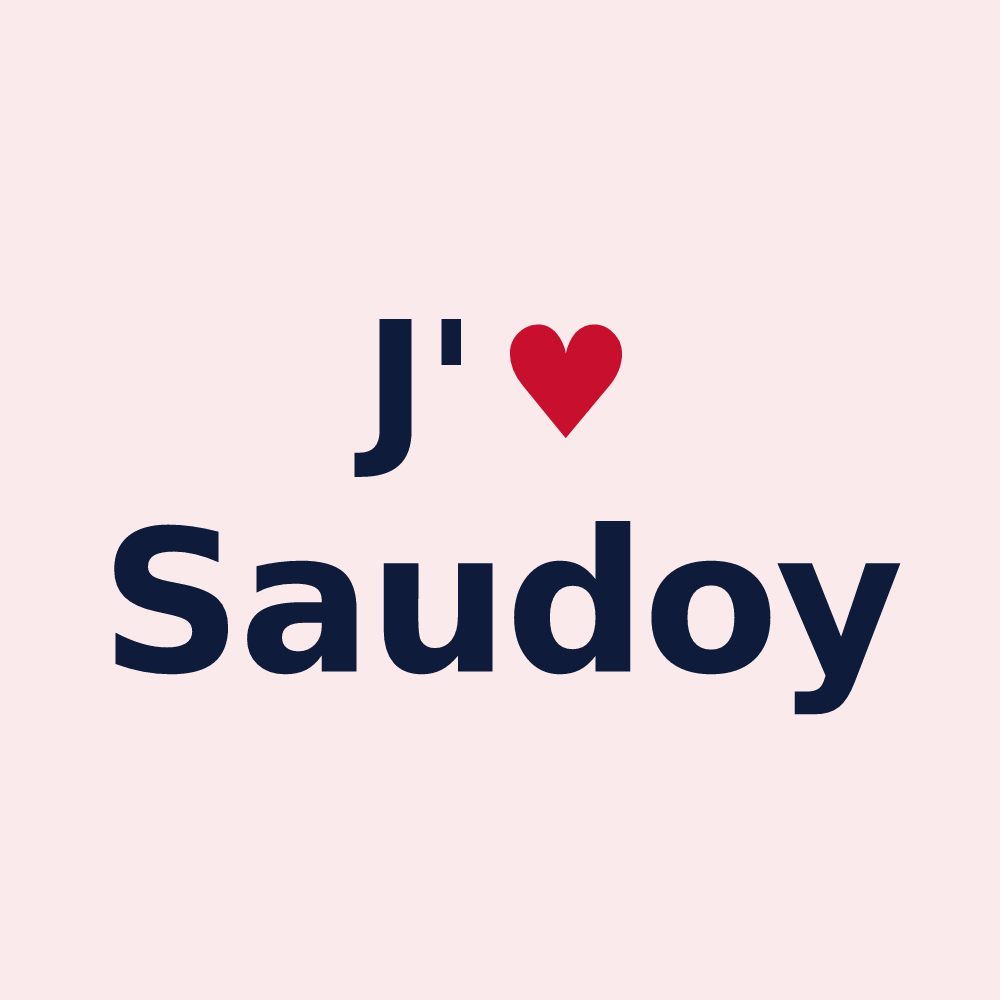Magnet personnalisé Saudoy — design J'aime Saudoy