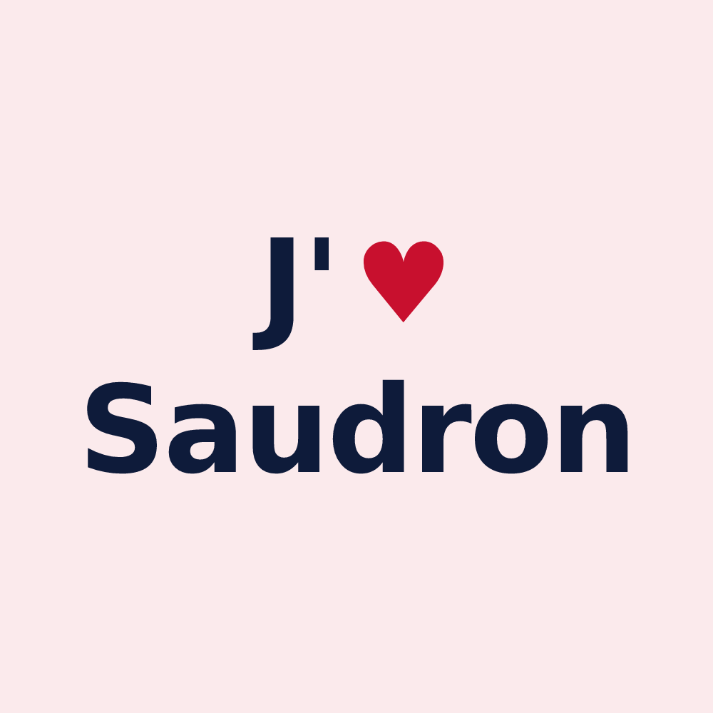 Magnet personnalisé Saudron — design J'aime Saudron