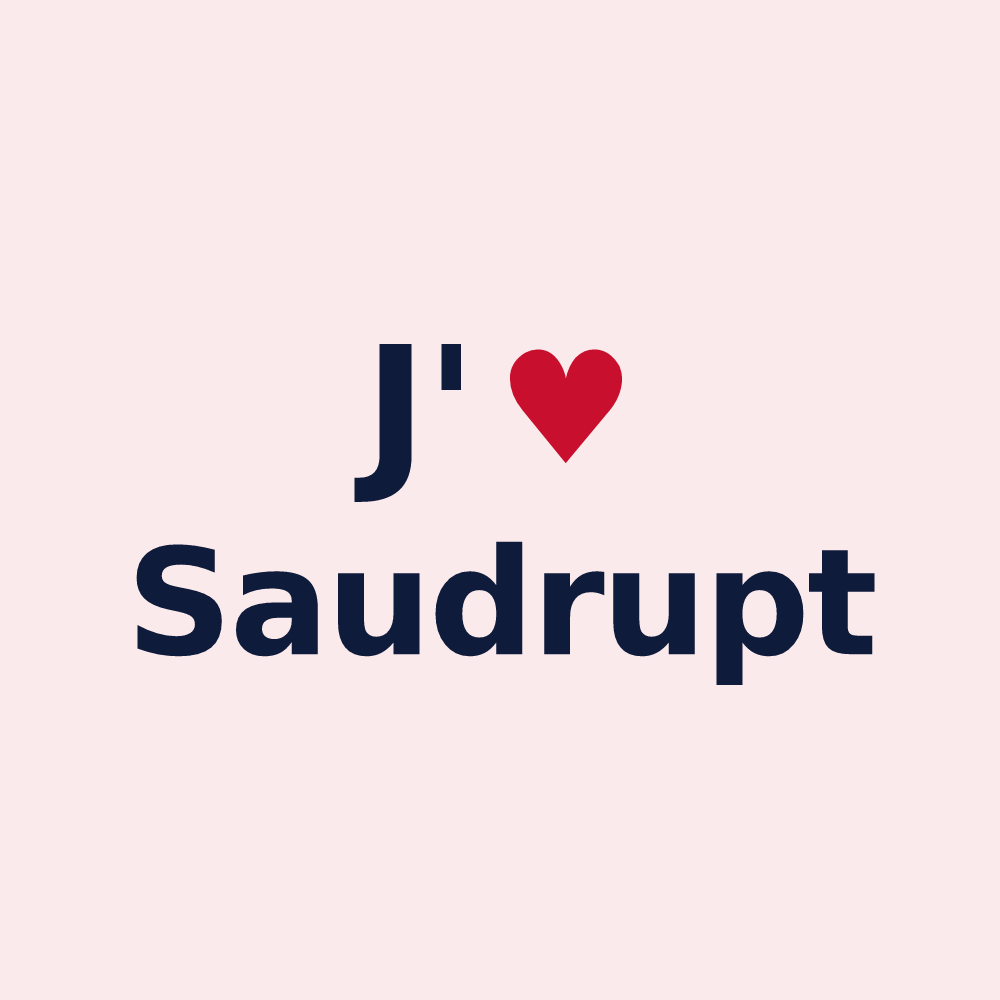 Magnet personnalisé Saudrupt — design J'aime Saudrupt