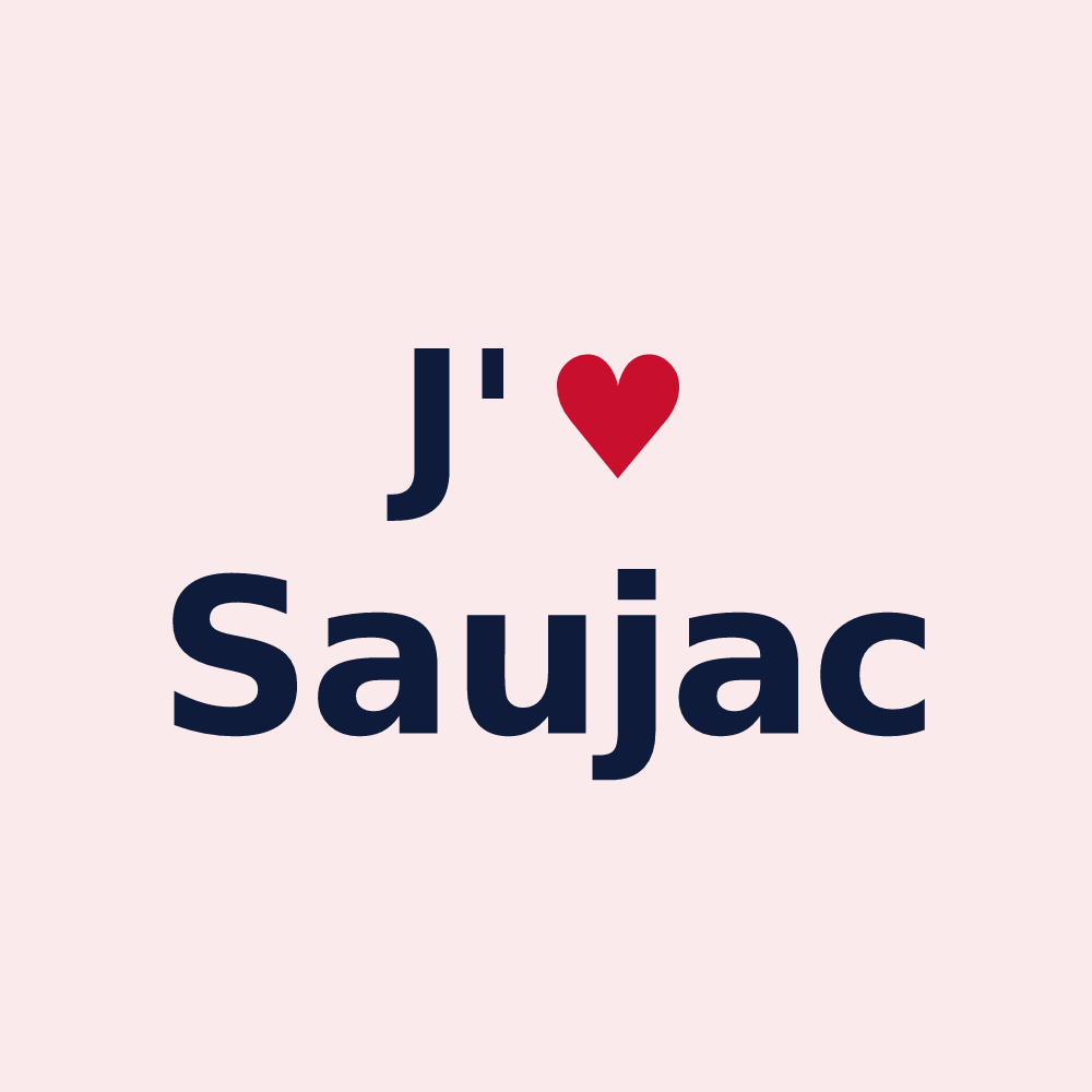 Magnet personnalisé Saujac — design J'aime Saujac