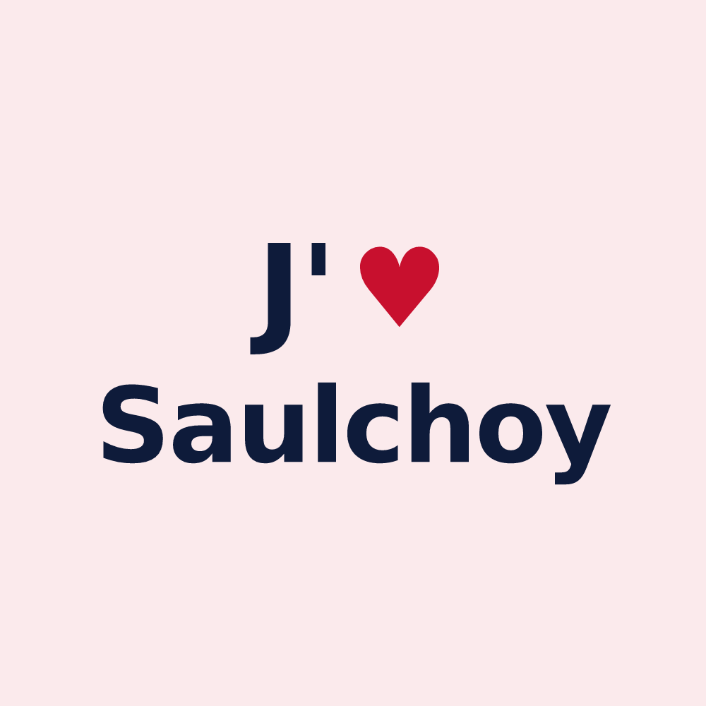 Magnet personnalisé Saulchoy — design J'aime Saulchoy
