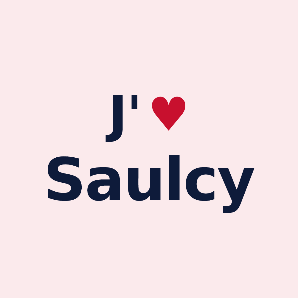 Magnet personnalisé Saulcy — design J'aime Saulcy