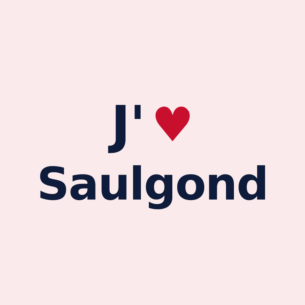 Magnet personnalisé Saulgond — design J'aime Saulgond