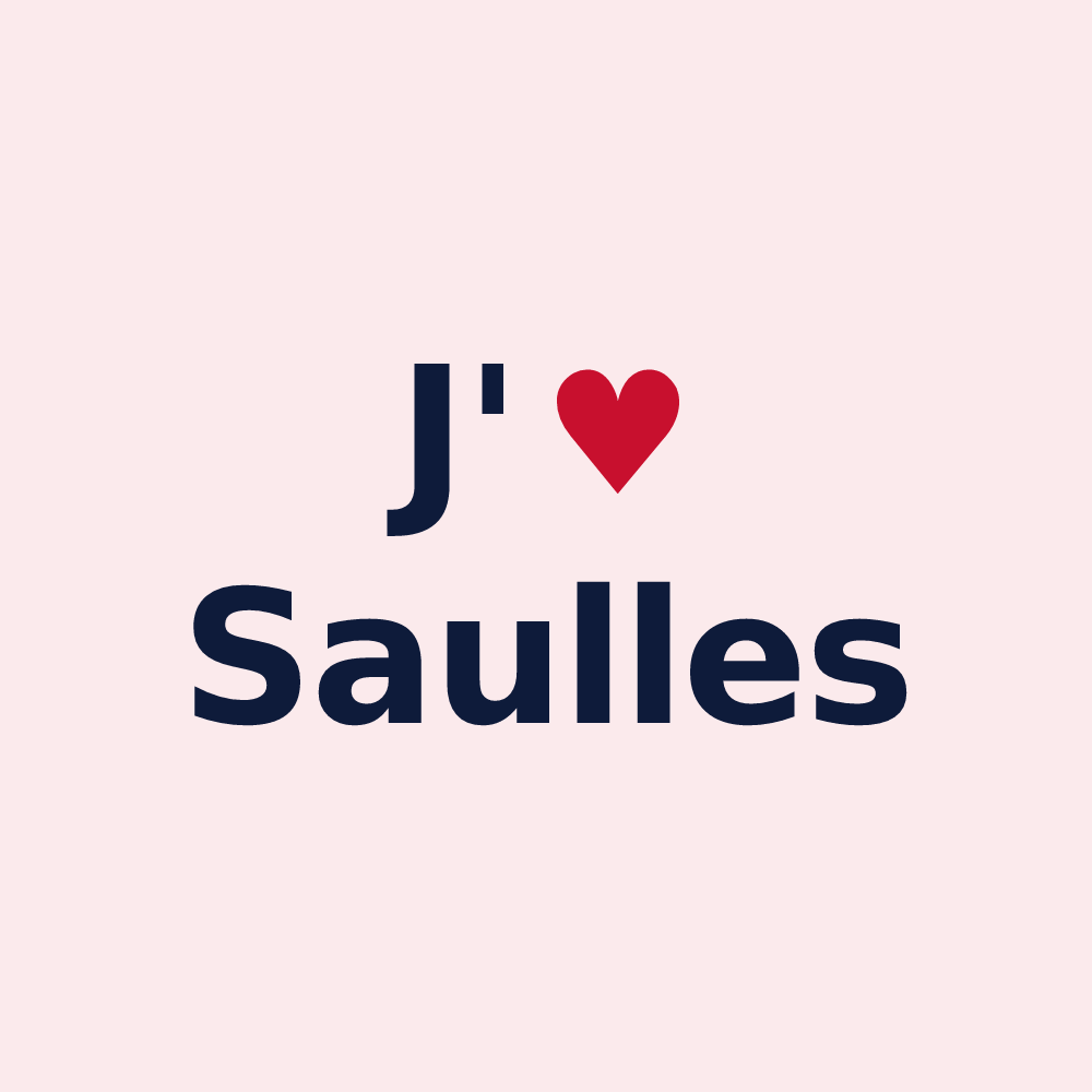 Magnet personnalisé Saulles — design J'aime Saulles