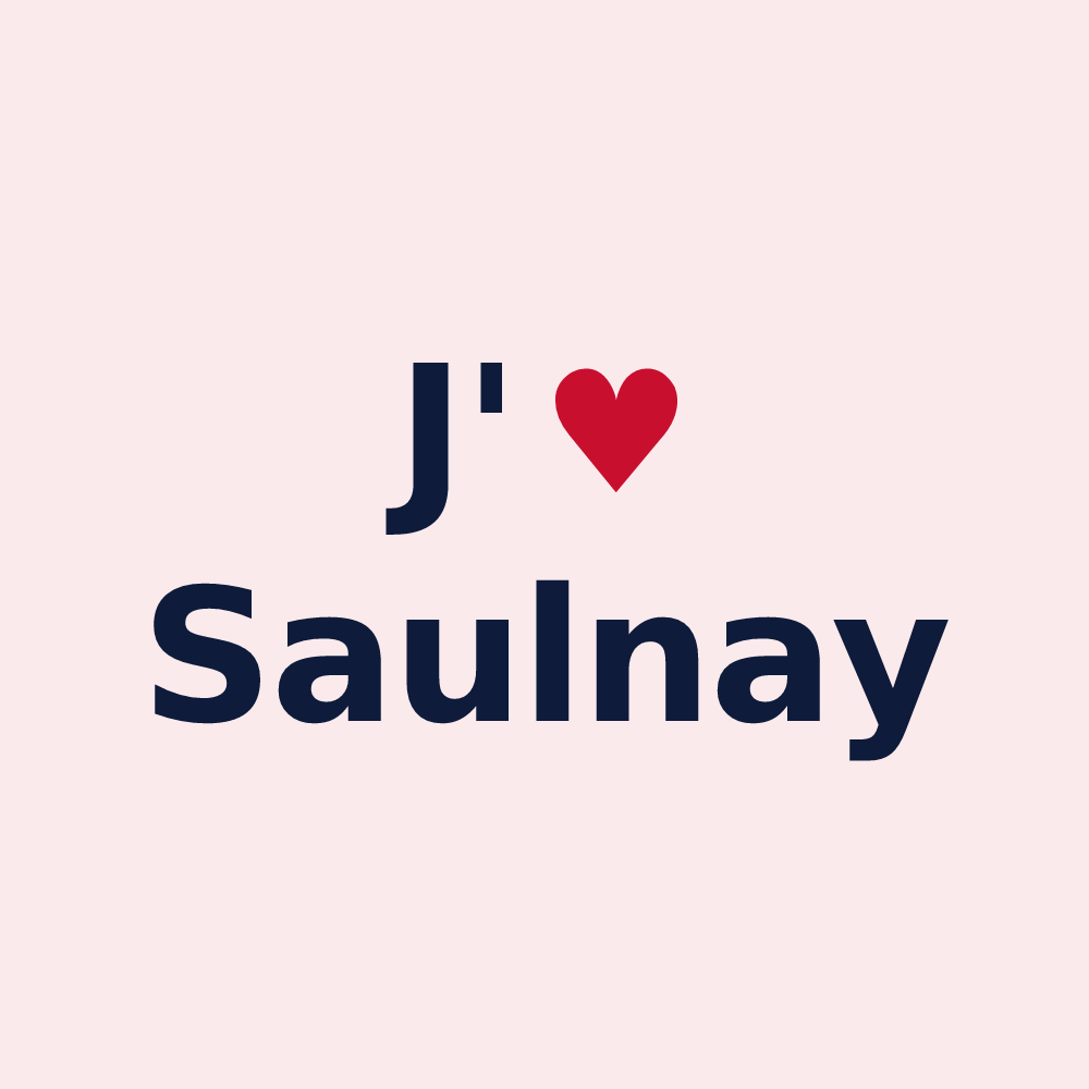 Magnet personnalisé Saulnay — design J'aime Saulnay