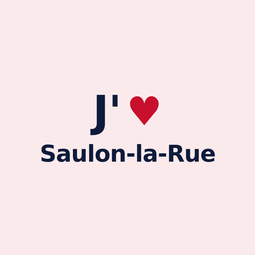 Magnet personnalisé Saulon-la-Rue — design J'aime Saulon-la-Rue