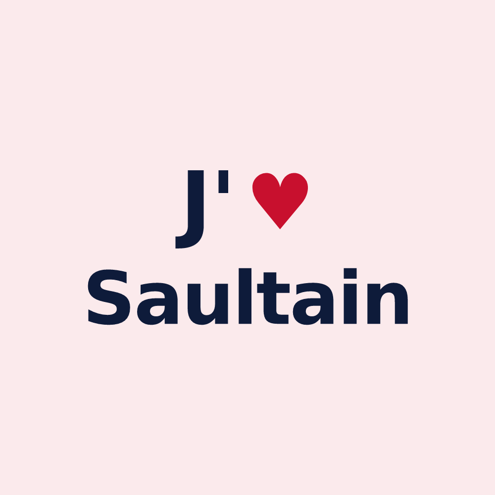 Magnet personnalisé Saultain — design J'aime Saultain