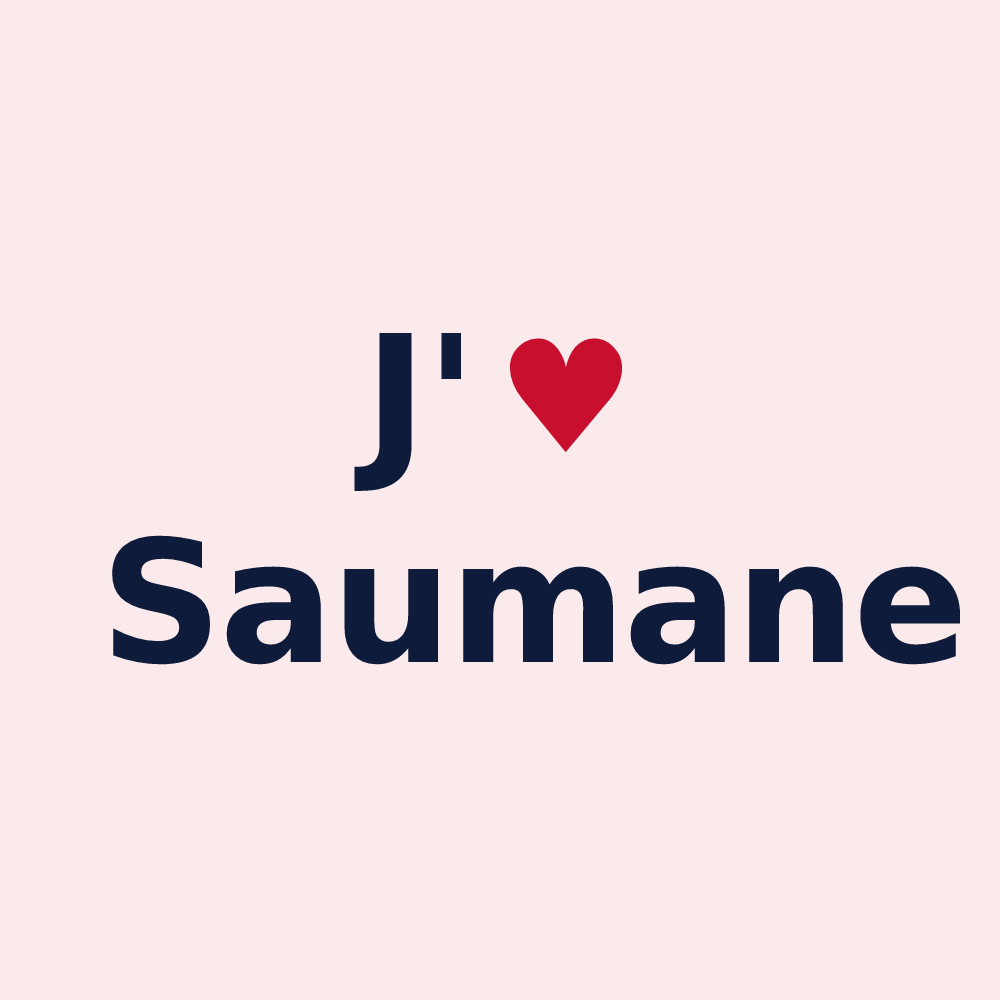 Magnet personnalisé Saumane — design J'aime Saumane