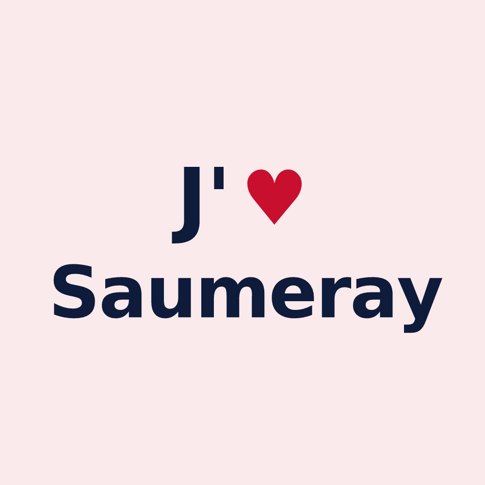 Magnet personnalisé Saumeray — design J'aime Saumeray