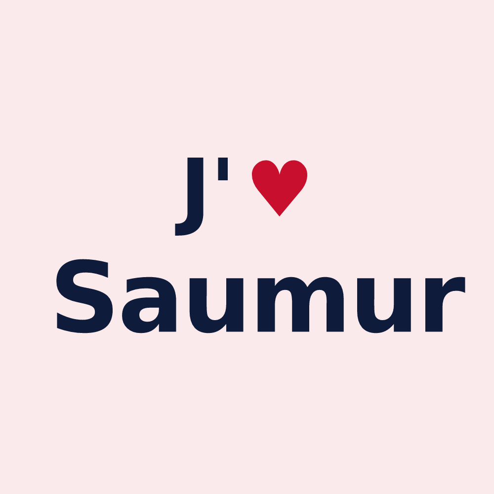 Magnet personnalisé Saumur — design J'aime Saumur