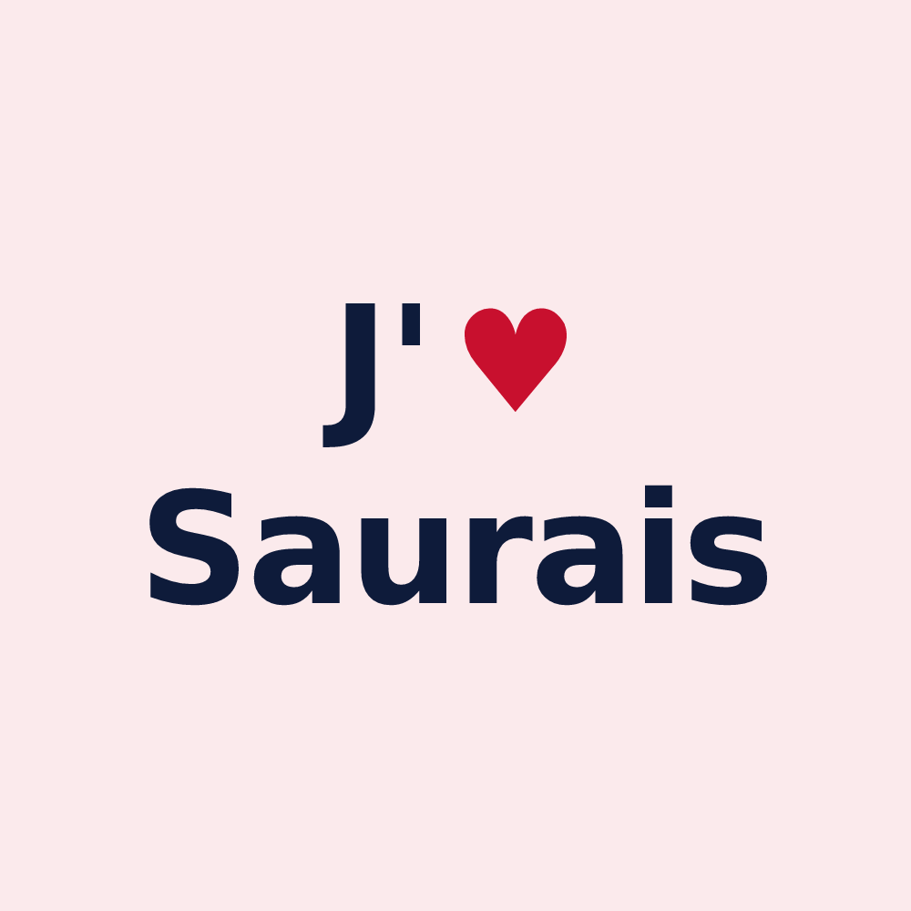 Magnet personnalisé Saurais — design J'aime Saurais