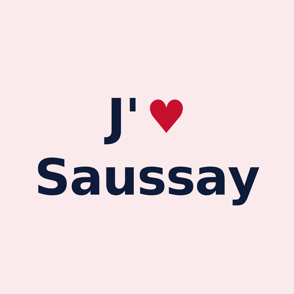 Magnet personnalisé Saussay — design J'aime Saussay