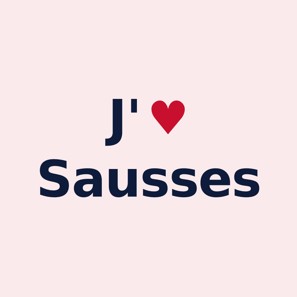 Magnet personnalisé Sausses — design J'aime Sausses