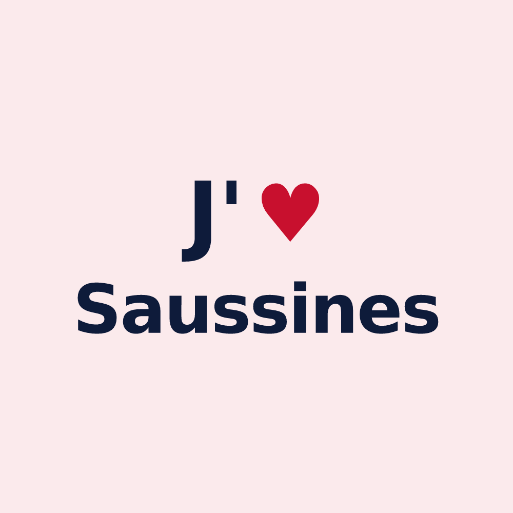 Magnet personnalisé Saussines — design J'aime Saussines