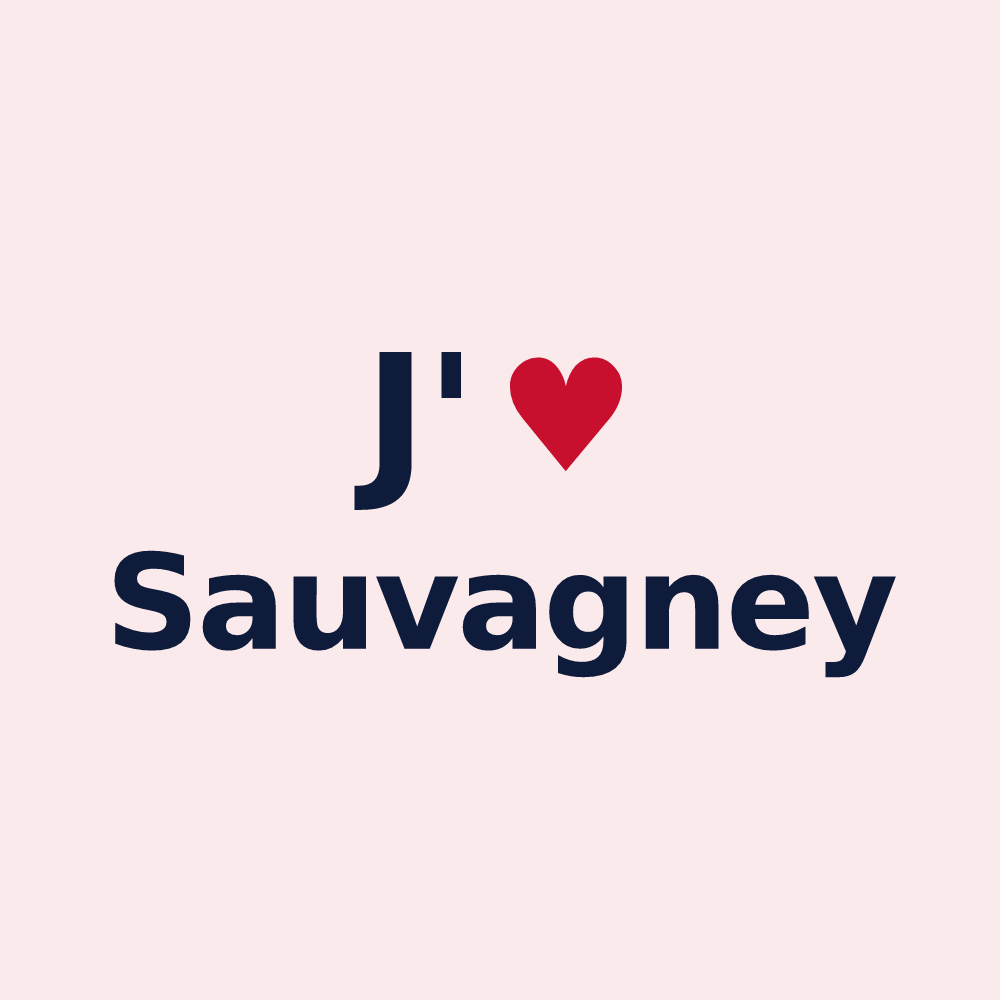 Magnet personnalisé Sauvagney — design J'aime Sauvagney