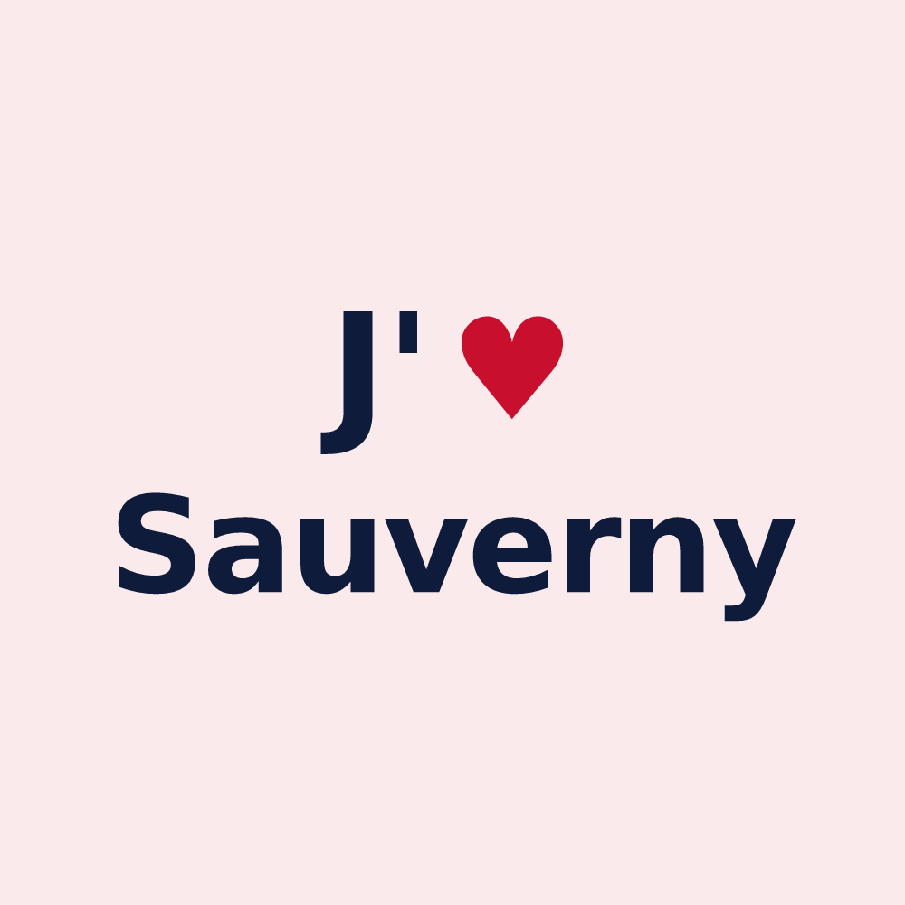 Magnet personnalisé Sauverny — design J'aime Sauverny