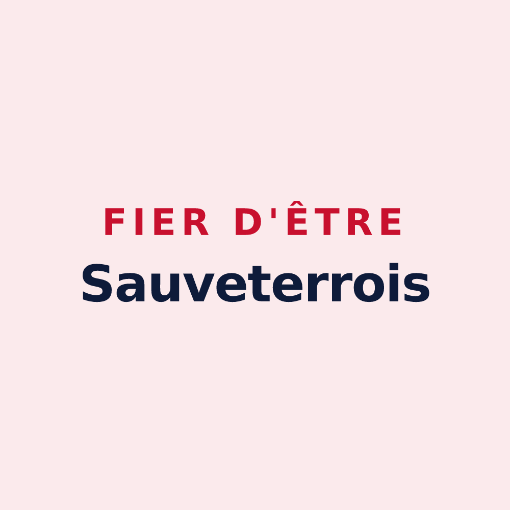 Magnet « Fier d'être Sauveterrois » — design pour Sauveterre-la-Lémance