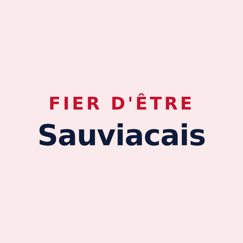 Magnet « Fier d'être Sauviacais » — design pour Sauviac