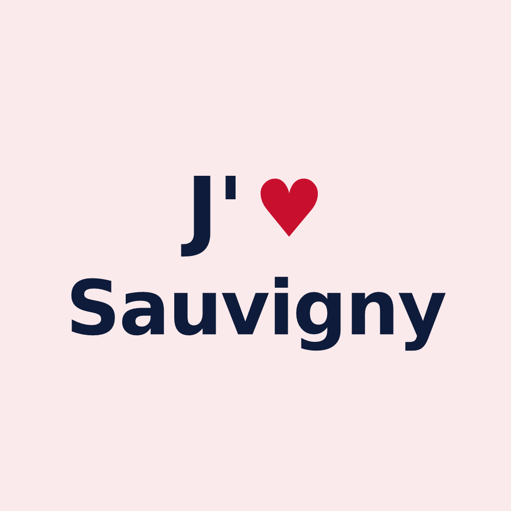 Magnet personnalisé Sauvigny — design J'aime Sauvigny