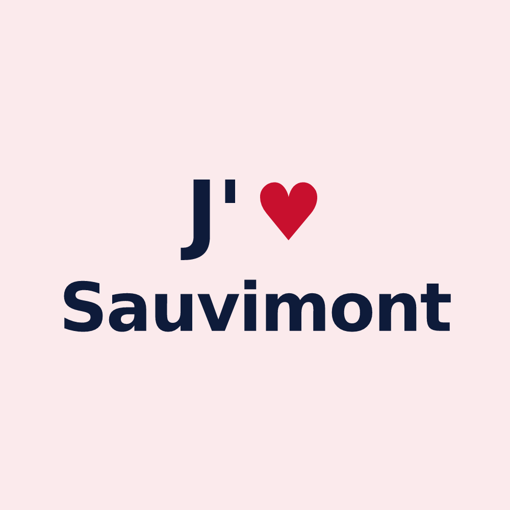 Magnet personnalisé Sauvimont — design J'aime Sauvimont