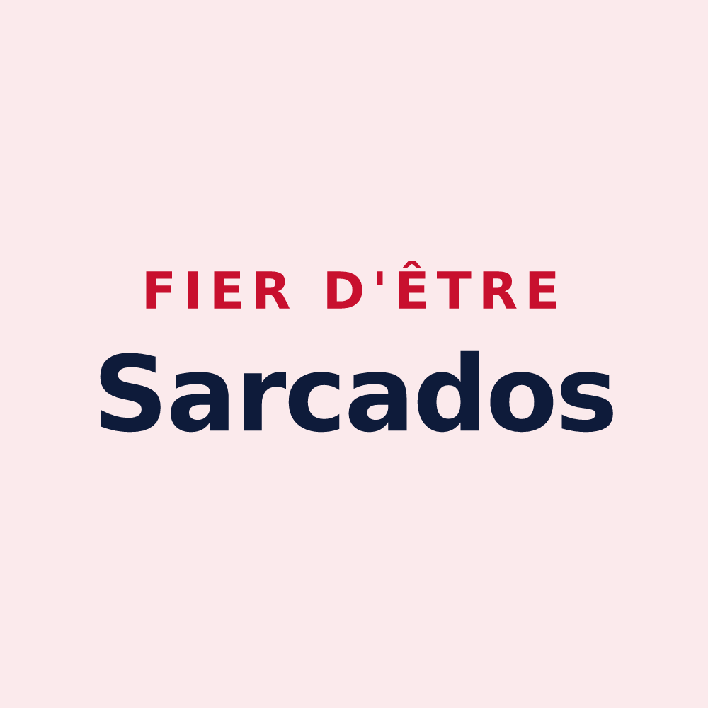 Magnet « Fier d'être Sarcados » — design pour Sauvoy