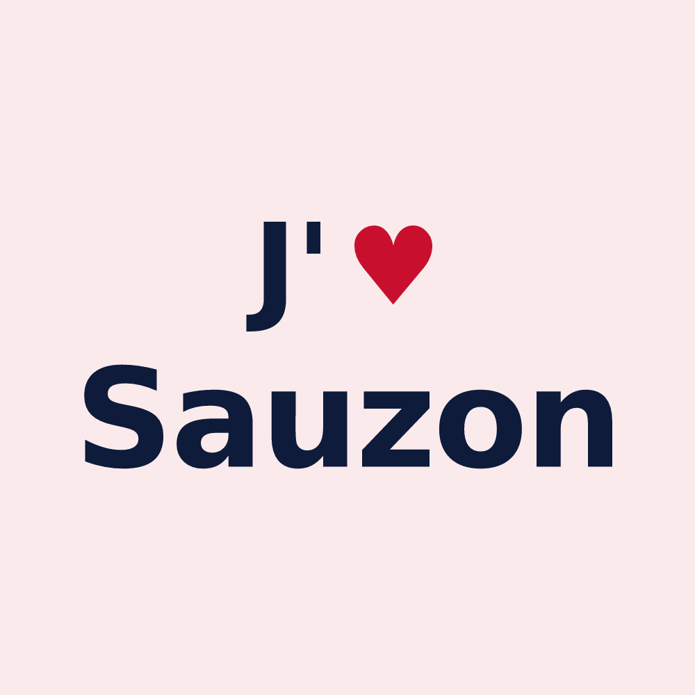Magnet personnalisé Sauzon — design J'aime Sauzon