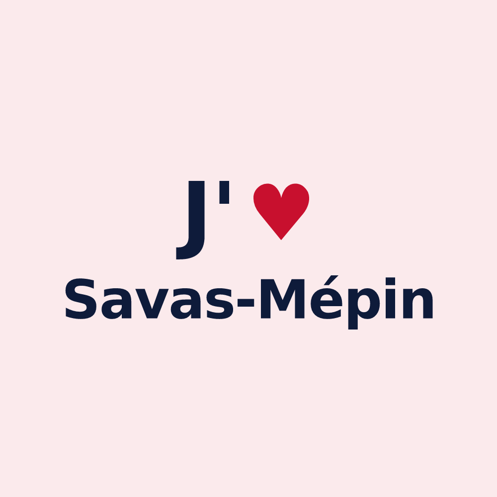 Magnet personnalisé Savas-Mépin — design J'aime Savas-Mépin