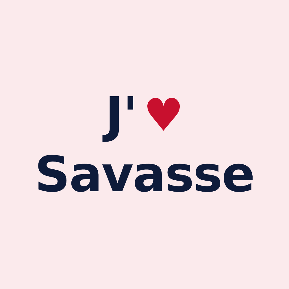 Magnet personnalisé Savasse — design J'aime Savasse